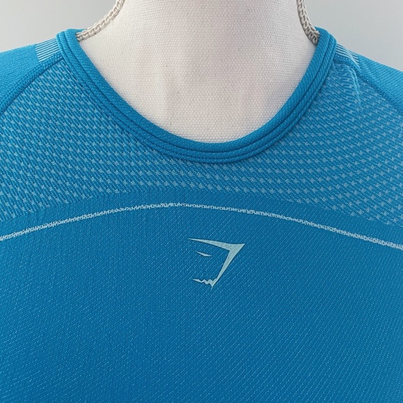 Gymshark Blue Cropped Gym Tank - Picture 3 of 11